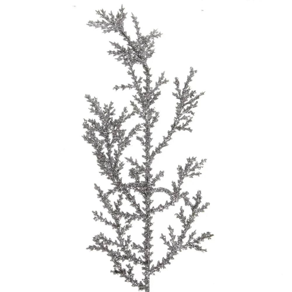 Ветка хвойная «Очарование» 55 см, Серебро