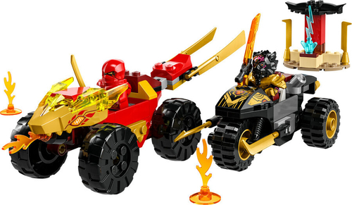 Конструктор LEGO Ninjago 71789 Кай и Рас: Битва на машине и мотоцикле