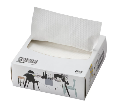 ФАМИЛЬ FAMILJ Салфетки бумажные 16х32 см 100 шт, белые