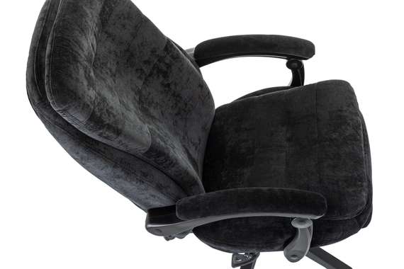 Кресло руководителя Бюрократ T-9950MSG-F Fabric черный Light-20 крестов. пластик подст.для ног