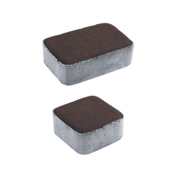 Тротуарная плитка КЛАССИКО - Стандарт Коричневый, комплект из 2 видов плит