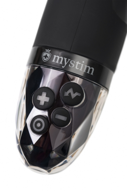 Вибратор Mystim Sleak Freak с электростимуляцией, силикон, черный, 14,5 см
