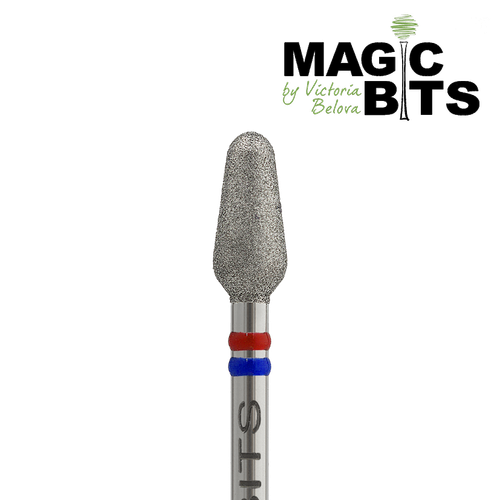 Magic Bits фреза бутон 40 красно-синяя насечка