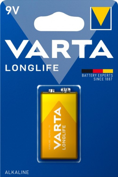 Батарейка Varta Longlife  9V/6LP3146 , ( 1 ) шт. в блистере, 04122101411