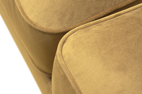 Диван трехместный 92x92x228см Garda Decor Siena велюровый золотой