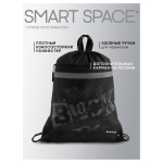 Мешок для обуви 1 отделение Berlingo "Black", 360*460мм, вентиляционная сеточка , светоотражающая лента, карман на молнии