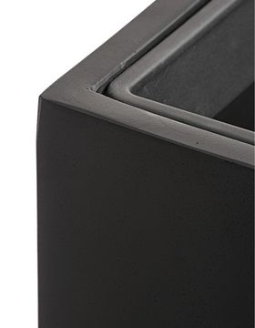 Кашпо TREEZ Effectory - Black Stone - Высокий куб - Антрацит