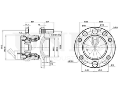 Ступица задняя (с ABS) UNIO HUB-20060