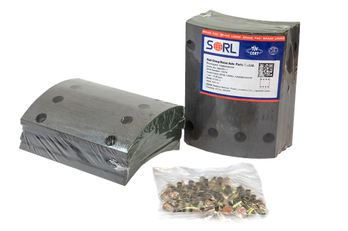 Накладка тормозная, к-т 8шт+заклепки 64шт 300x200 1-й рем. BPW (19574) SORL