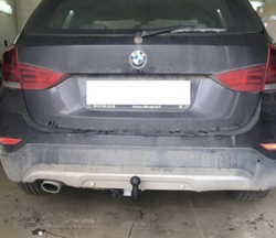 Фаркоп на BMW X1 E84 2009-2015 без выреза бампера. Тип шара: A. Нагрузки: 1600/75 кг, BM 04