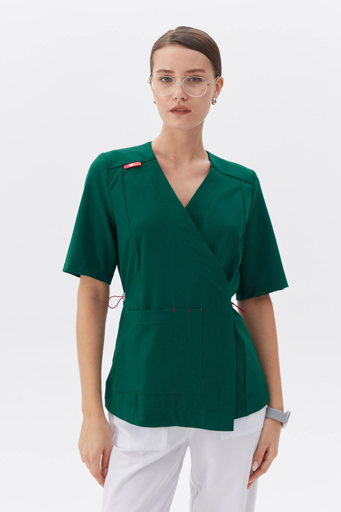 Топ с Запахом медицинский женский Йошо, малахит