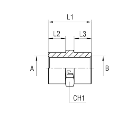 Соединение PS BSP 1/4" BSP 1/2"