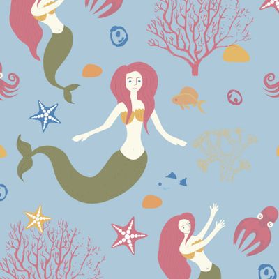 Русалочка с осьминогом