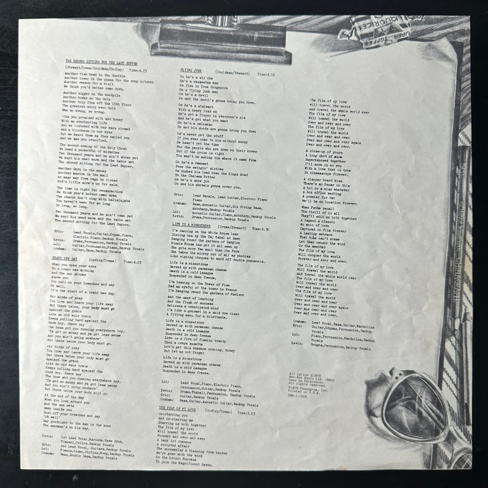 10cc ‎– The Original Soundtrack (США 1975г.)