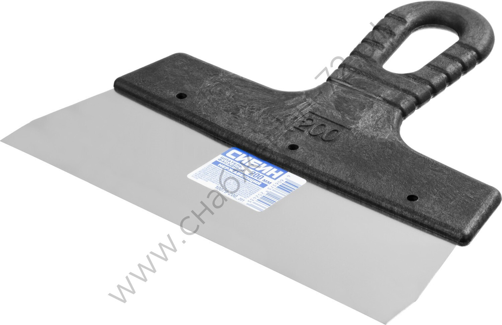 СИБИН 200 мм, пластиковая ручка, нержавеющий, Фасадный шпатель (10079-200)