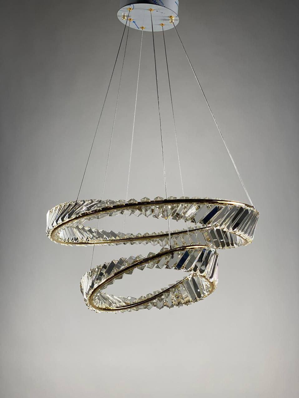 Люстра подвесная светодиодная Lanbos, LED 90 Вт, до 20 кв м, золотая