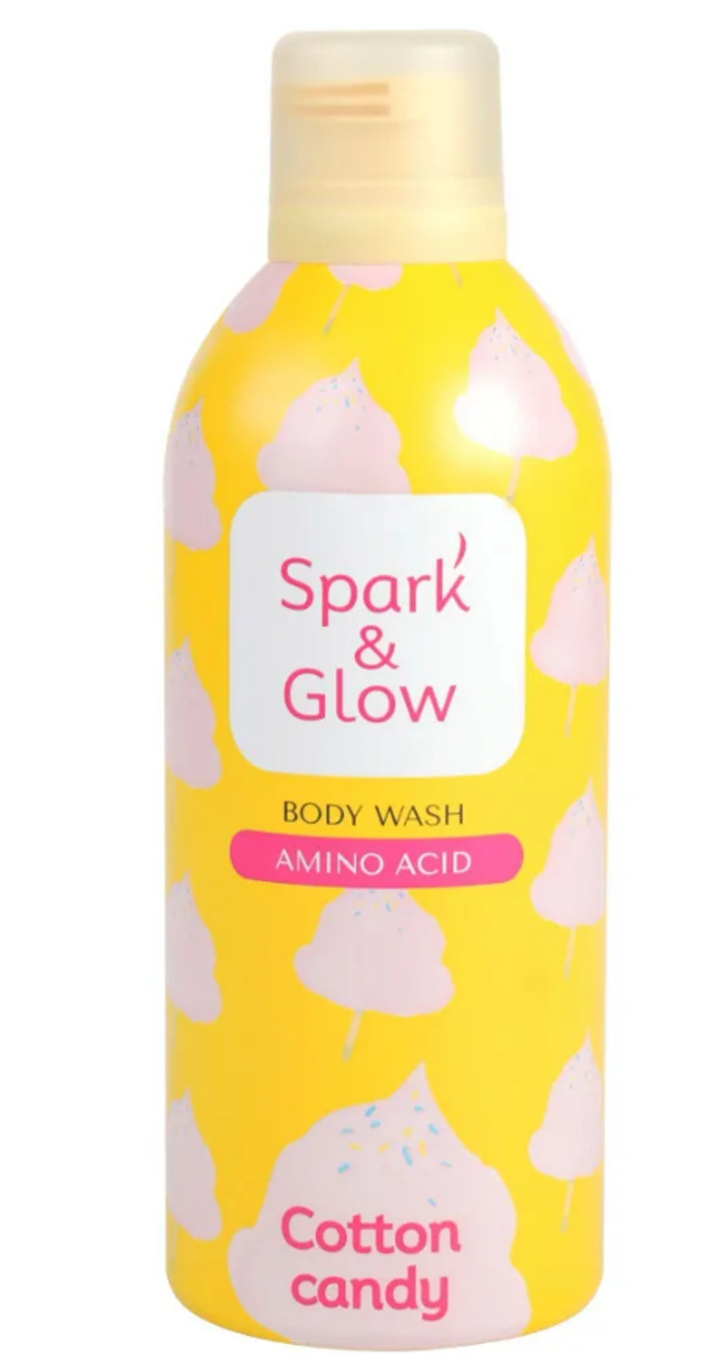 Spark&Glow Гель-пена для душа с ароматом сладкой ваты - Cotton candy body wash, 350 мл