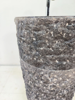Раковина напольная из мрамора Pedestal Grey Marmo MN-65925 40х40х90 из натурального камня