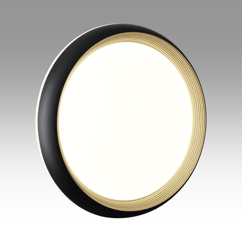 7651/DL PALE SN 141 Светильник пластик/черный/золотой LED 48Вт 4000К D380 IP43 TOFIQ BLACK