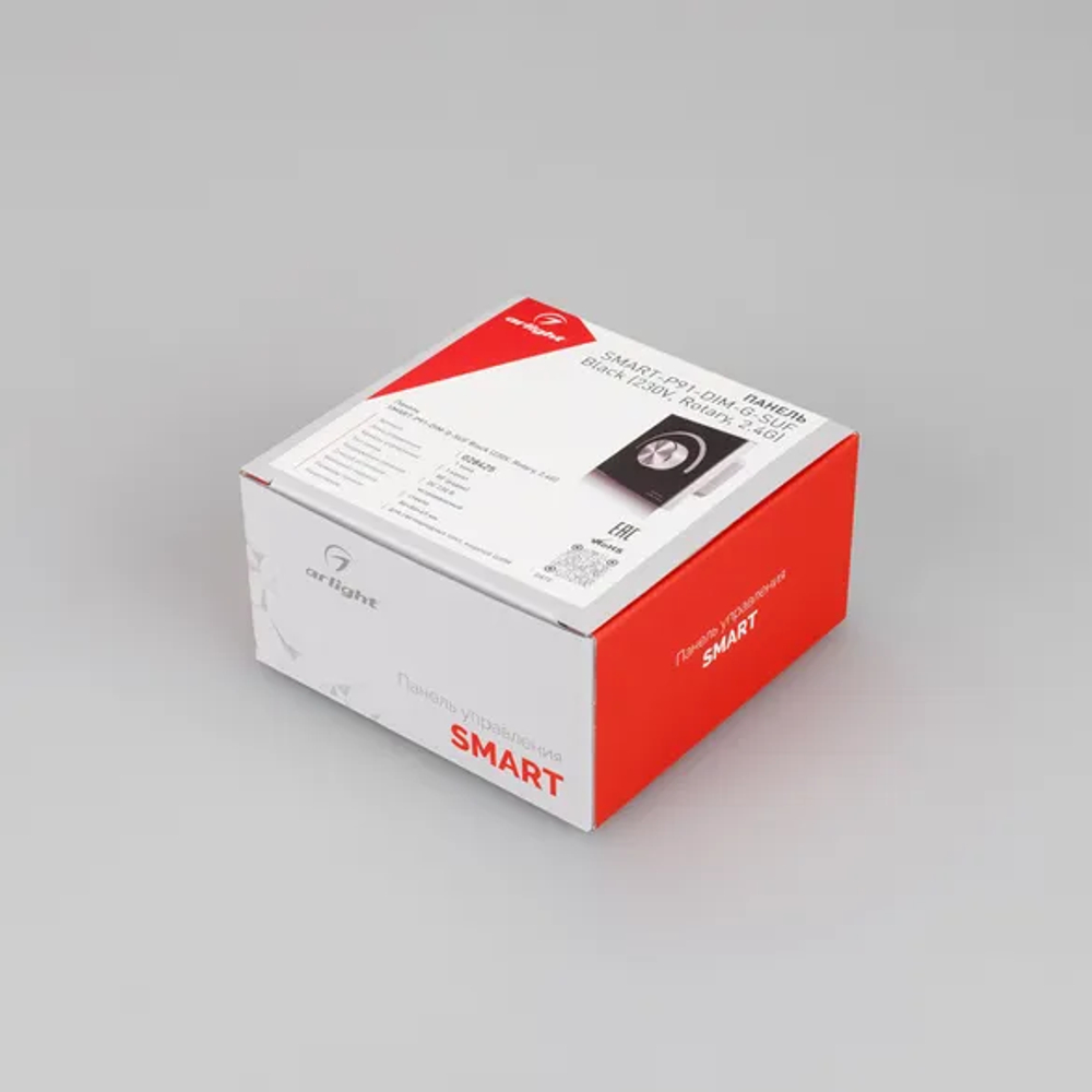 Панель SMART-P91-DIM-G-SUF Black (230V, Rotary, 2.4G) (Arlight, IP20 Пластик, 5 лет) 028425