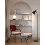 Пуф pea, велюр, бежевый/сине-зеленый