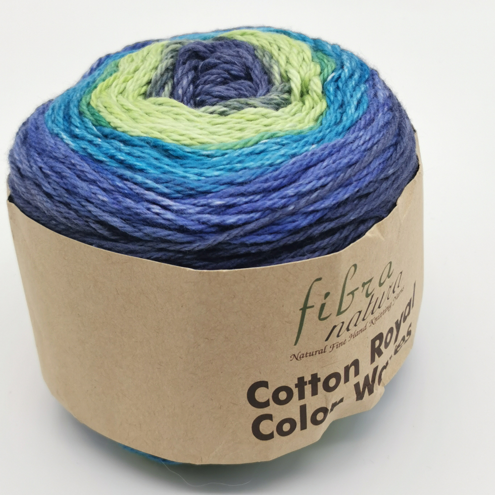 Пряжа для вязания COTTON ROYAL COLOR WAVES (22-10) FIBRA NATURA