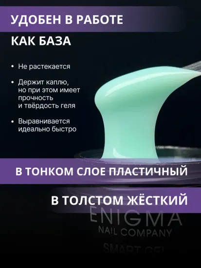 Жидкий бескислотный гель Enigmanic SMART gel 21 15 мл.