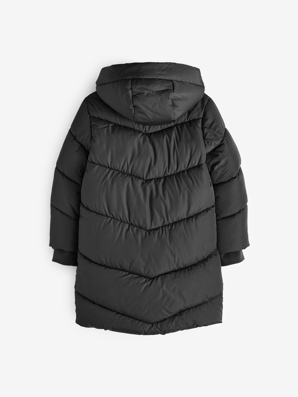 Куртка утепленная с капюшоном для девочки Next D38-574, Черный