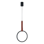 Подвесной светодиодный светильник 30Вт, 815лм, 3000/4000/6000K, Ra>80, кожа/металл/силикон, черный