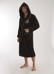 Халат мужской с капюшоном 1300 коричневый Nusa Турция