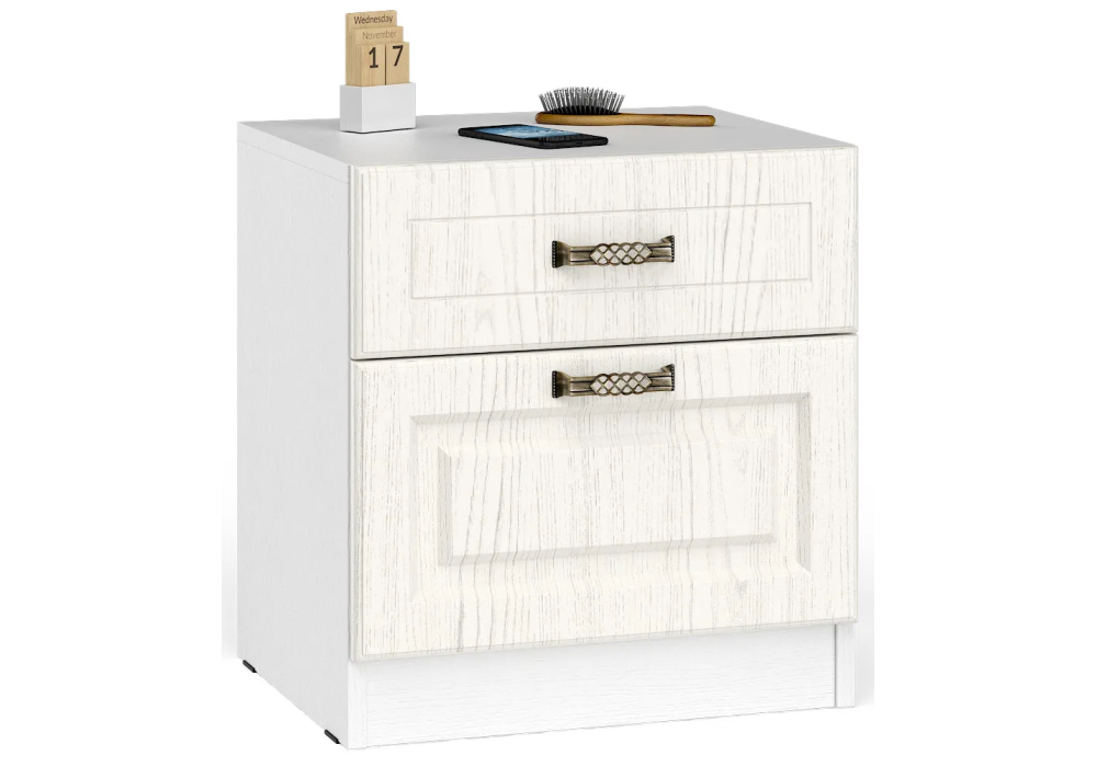 Тумба прикроватная Ливерпуль 08.146 белый / ясень ваниль НМ-1012-100 пвх