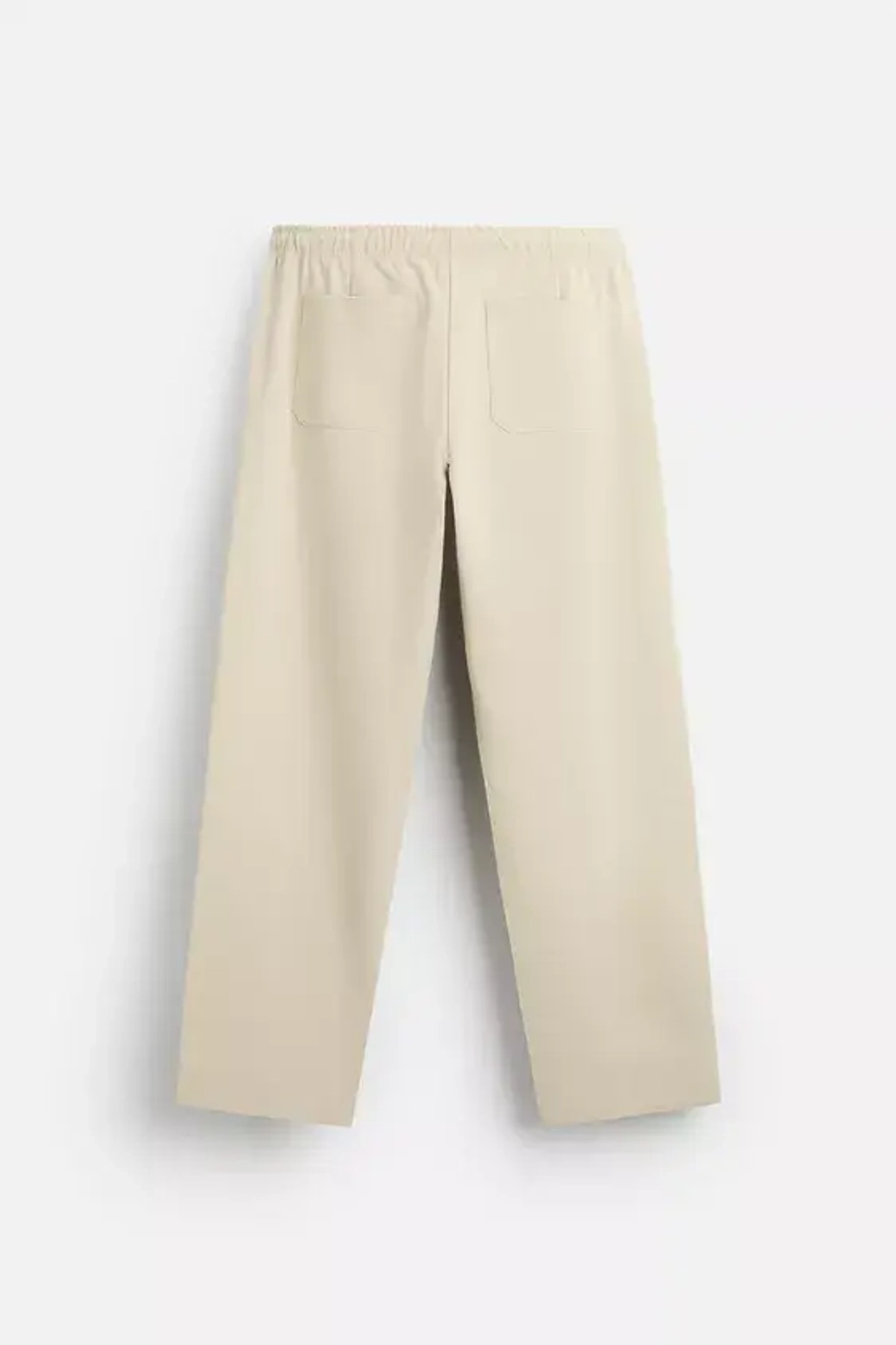 ZARA БРЮКИ-ДЖОГГЕРЫ STRAIGHT FIT, БЕЖЕВЫЙ