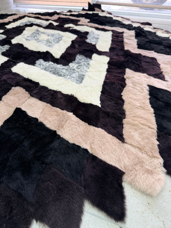 Покрывало меховое ковер из шкуры овчины