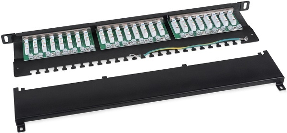Патч-панель  Cabeus PLHD-24-Cat.6-SH-Dual-0,5U