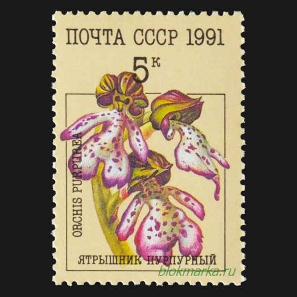 СССР 1991 г № 6315-6319 Серия Орхидеи Чистая MNH **