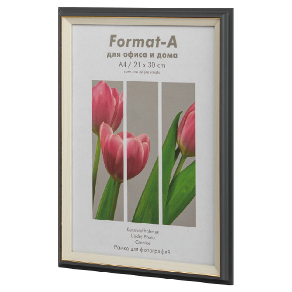 Фоторамка FA Фиеста 21х30 пластиковая со стеклом графитовый | FA фототовары