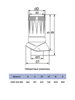 Выход вентиляционный VWO D125/160 изолированный пластик Gray Graphite ERA