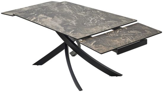 Стол ESTEBIO 160 KL-176, итальянская керамика/ черный каркас