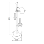 Стойка Boheme Hermitage 10338 BRONZE