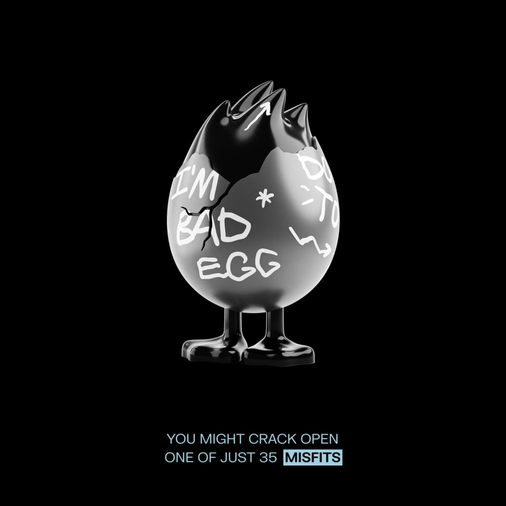 TUD TOY The Ugly Duck x TUD BAD EGG BLACK СТАТУЭТКА ДЕКОРАТИВНАЯ