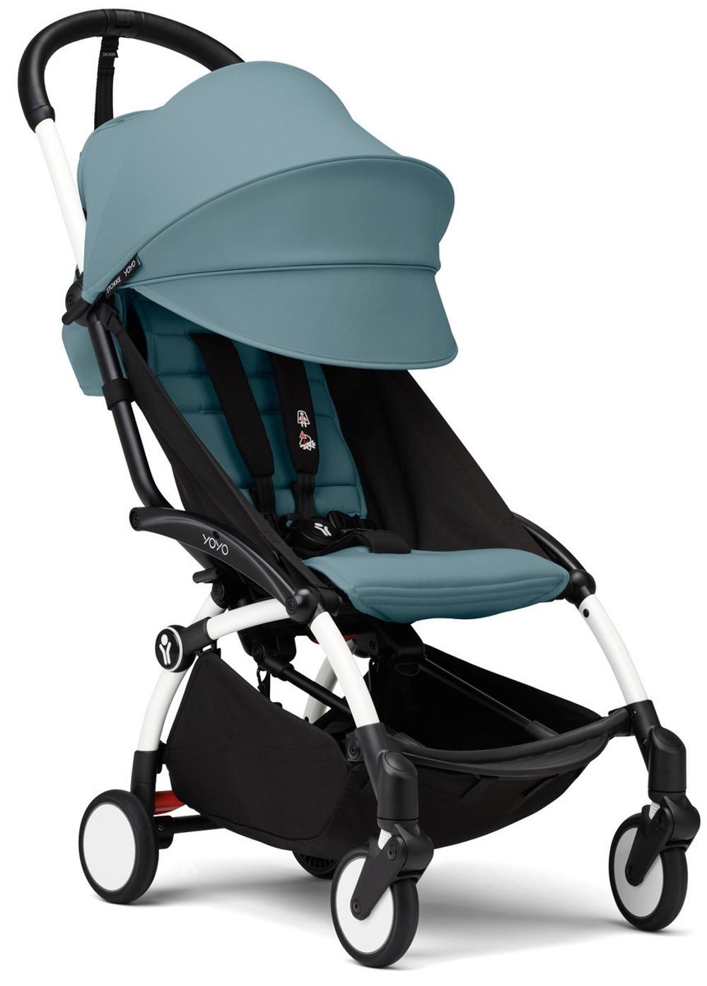 Коляска Stokke YOYO3 Newborn Shell - Newborn Pack рама белая White 2 в 1 Aqua