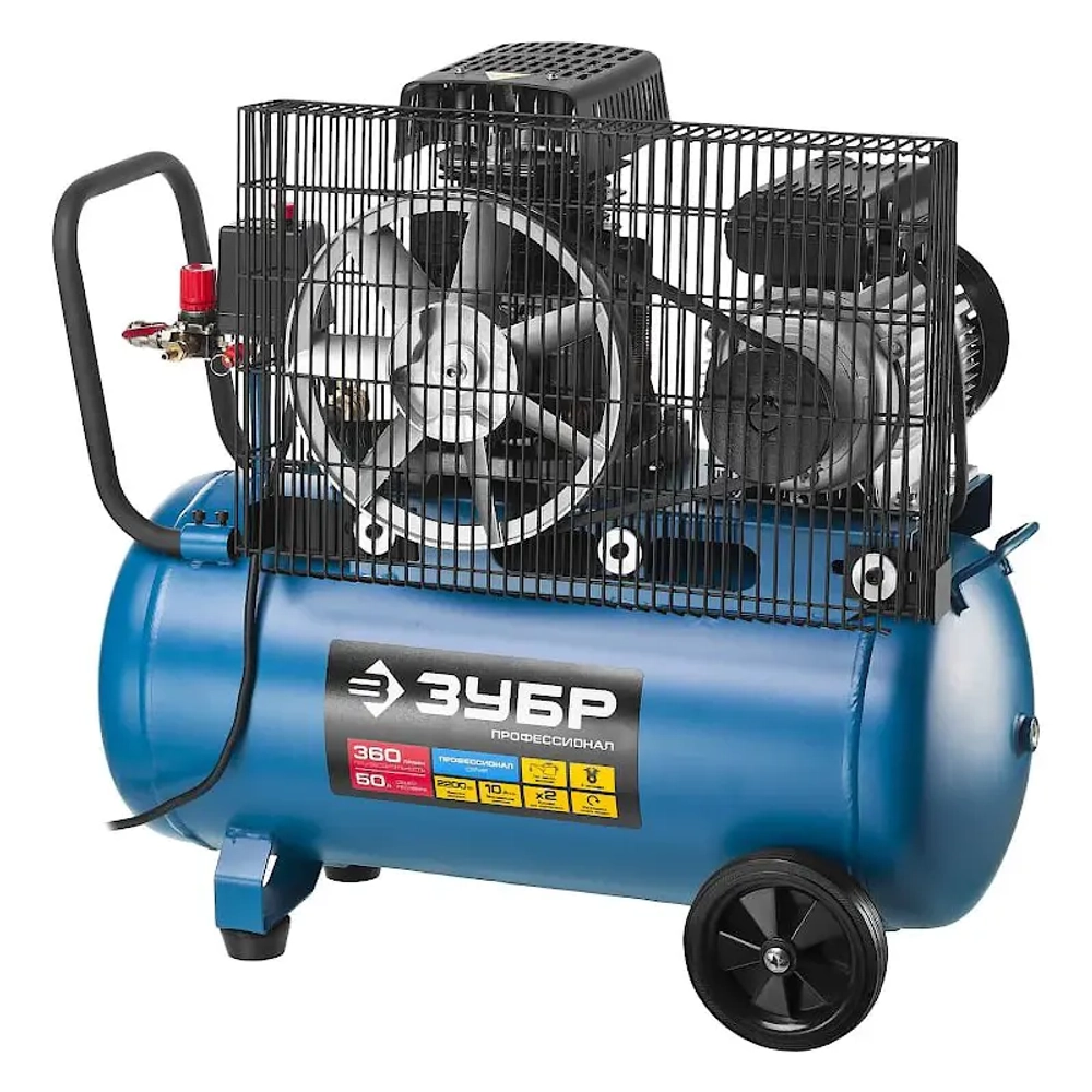 Компрессор воздушный ременной ЗУБР ЗКПМ-360-50-Р-2.2
