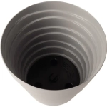 Кашпо для цветов пластиковое 1,4л d-14,5см «Бархан» Серый жемчуг