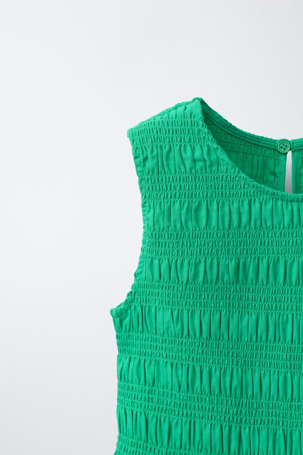 ZARA ТОП С ВЫШИВКОЙ SCHIFFLY, ЗЕЛЕНЫЙ
