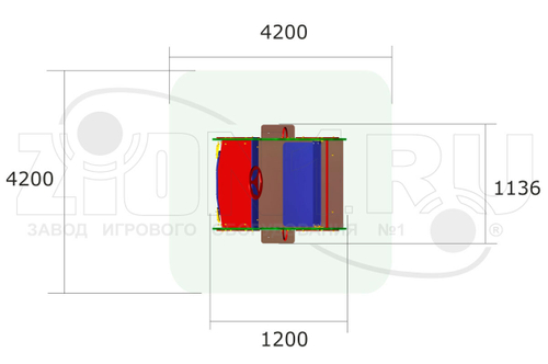 Качалка на четырех пружинах «Кабриолет»