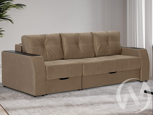 Диван прямой Спинер (МД) GROUND 02 (какао)