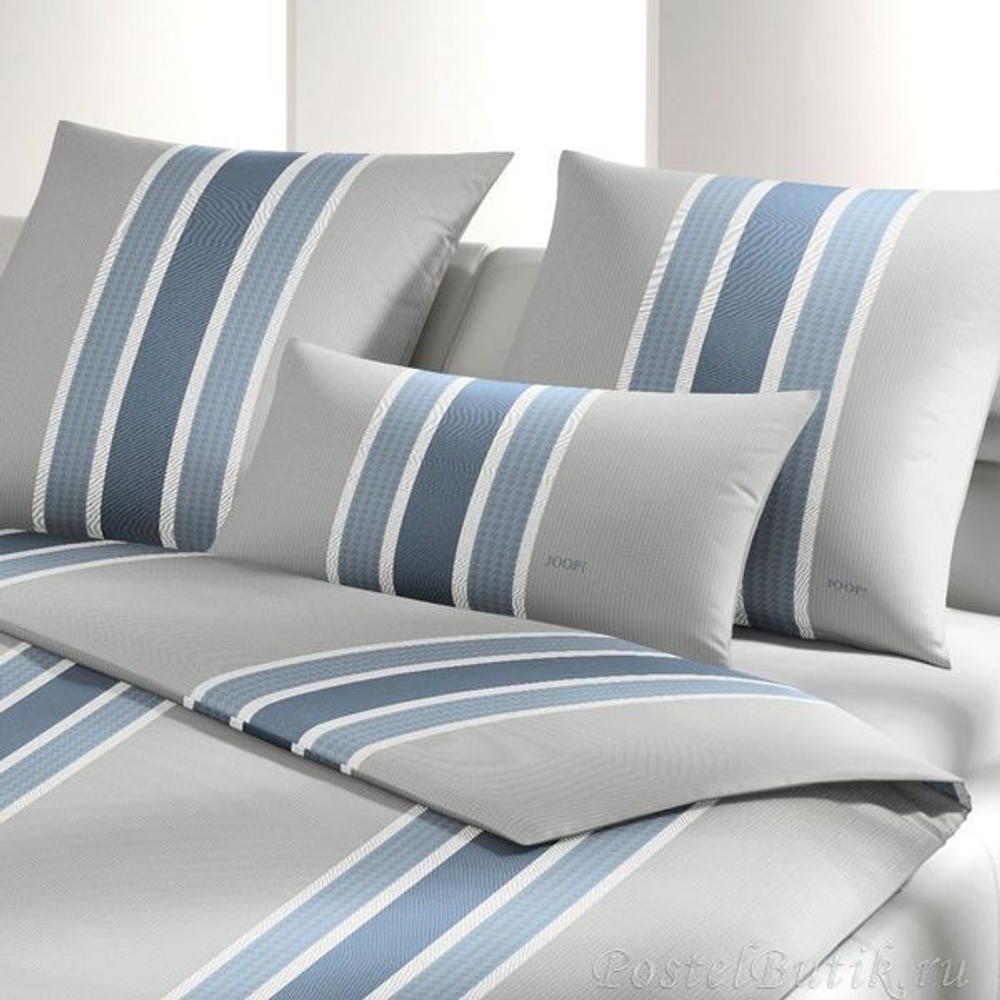 Наволочка 50x70 JOOP! Fashion Stripes голубая фото