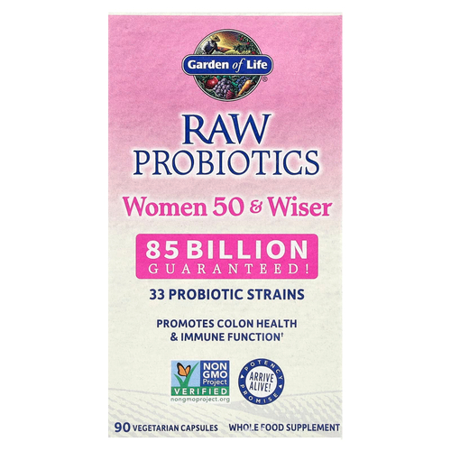 Garden of Life, RAW Probiotics, для женщин от 50 лет, 90 вегетарианских капсул