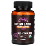 YumVs, Органические жевательные мармеладки Strong Earth, мелатонин, усиленная форма, ягоды, 5 мг, 60 жевательных таблеток
