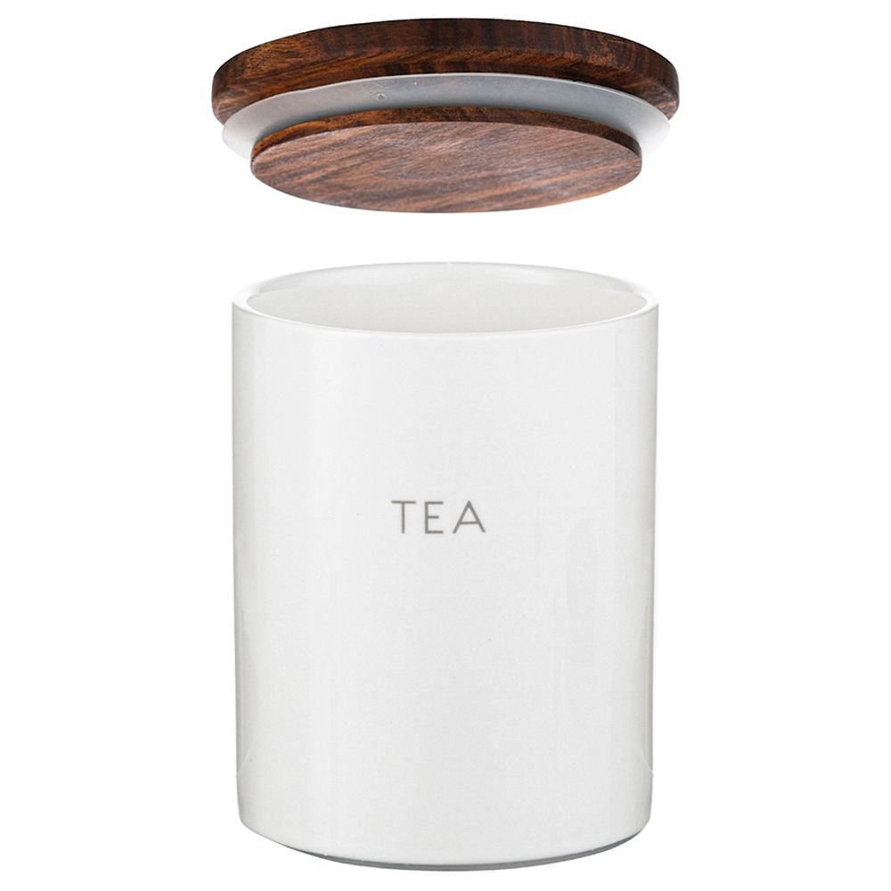 Банка керамическая для хранения чая, 650 мл, белая